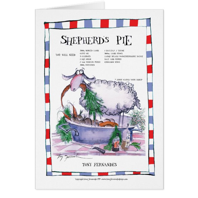 valler pajrecept, tony fernandes hälsningskort (Framsidan)