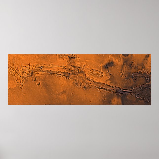 Valles Marineris Canyon System på Mars Panorama Poster (Framsidan)