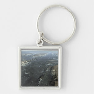 Valles Marineris, grandet Canyon av fördärvar Fyrkantig Silverfärgad Nyckelring