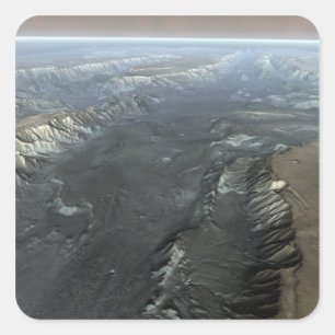 Valles Marineris, Storcanyon Mars Fyrkantigt Klistermärke