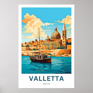 Valleta Malta Travel Skriv ut Poster
