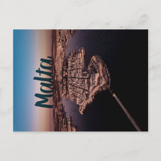 Valletta City Malta Aerial Photography Vykort
