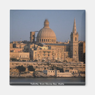 Valletta från den Sliema fjärden, Malta Magnet