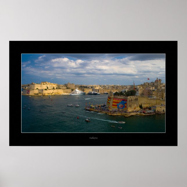 Valletta Harbour (ön Malta) Poster (Framsidan)