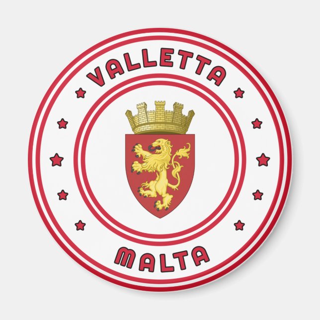 Valletta-Jacka av Arm, Malta Magnet (Framsidan)