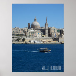 Valletta Malta Landcape Vacation Souvenir Poster