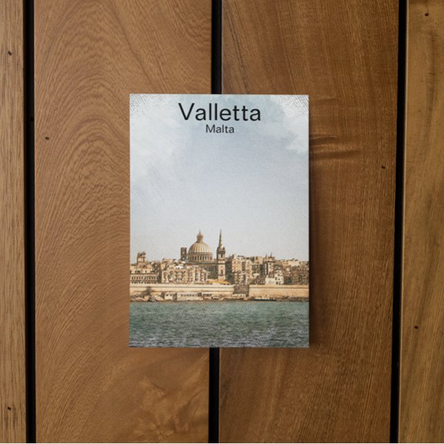 Valletta Malta Medelhavet Vykort (valletta malta postcard)