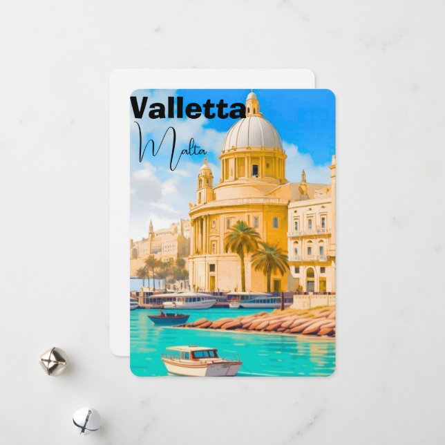 Valletta Malta Resa vykort, Valletta Resa vykort (Fram/Back In Situ)