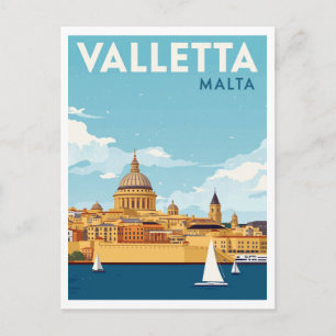 Valletta Malta stadsbild Resa Vykort