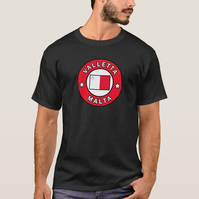 Valletta Malta T Shirt (Framsida)
