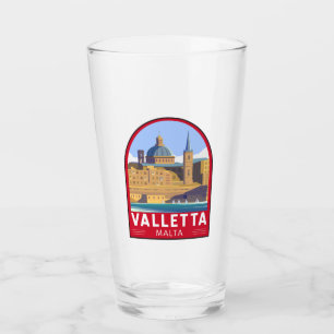 Valletta Malta Travel Vintage Art Glaskopp