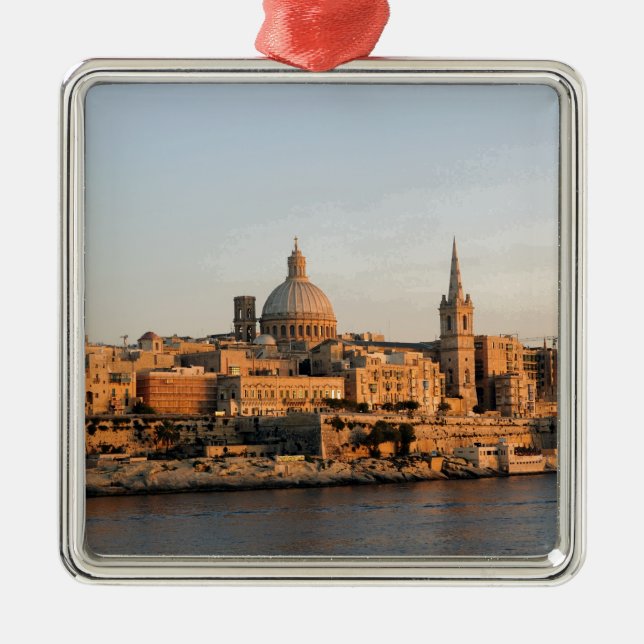 Valletta, Malta vid dusk Julgransprydnad Metall (Framsidan)