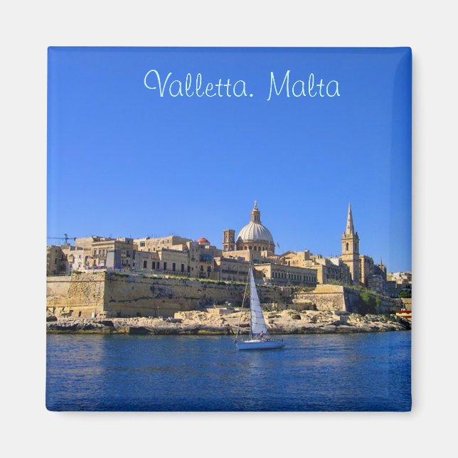 Valletta på en solig dag magnet (Framsidan)