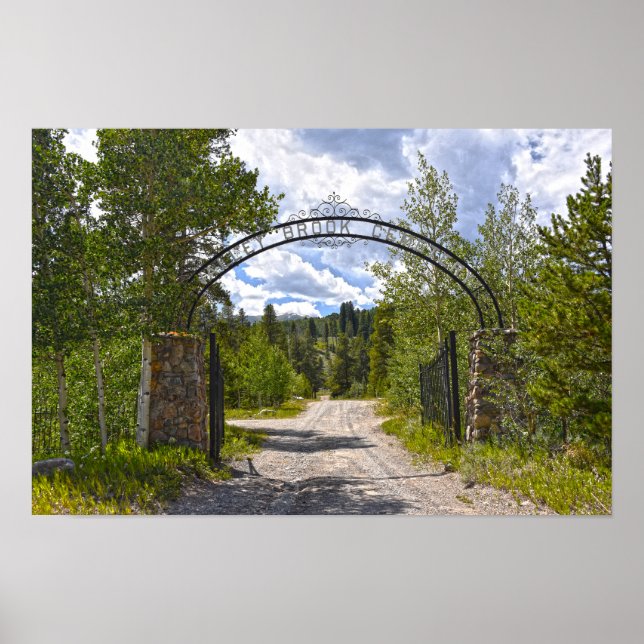 Valley Brook Cemetery ingång, Breckenridge, Colo Poster (Framsidan)