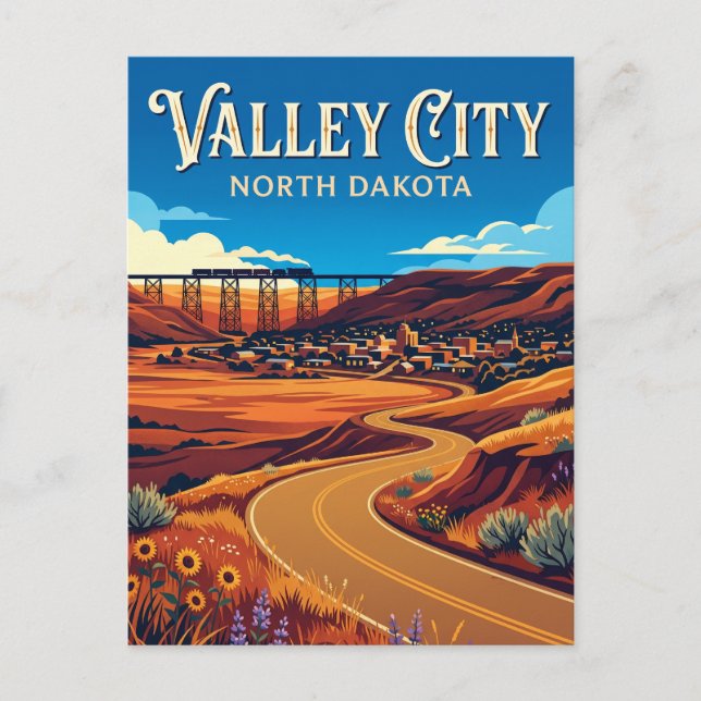 Valley City USA Vykort (Framsida)