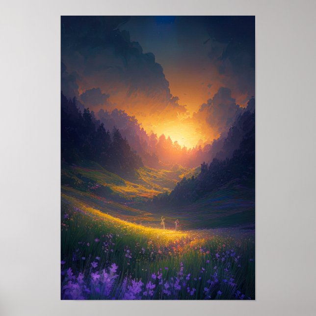 Valley de Radiant Färg Poster (Framsidan)