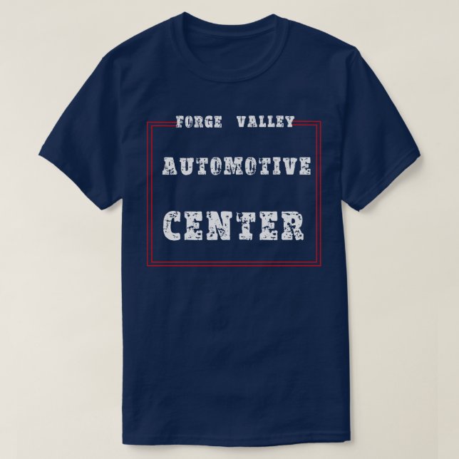 Valley Forge Automotive Center White färg T Shirt (Design framsida)