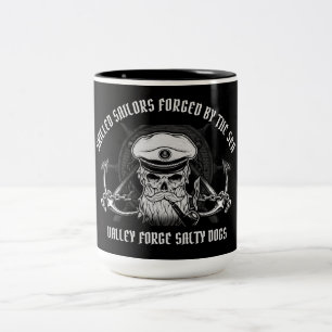 VALLEY FORGE-KVALIDERADE SAILORS/SALTY HUNDAR Två-Tonad MUGG