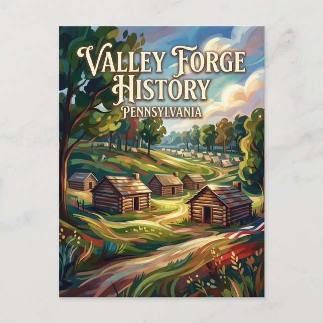Valley Forge National Historical Park Pennsylvania Vykort (Framsida)