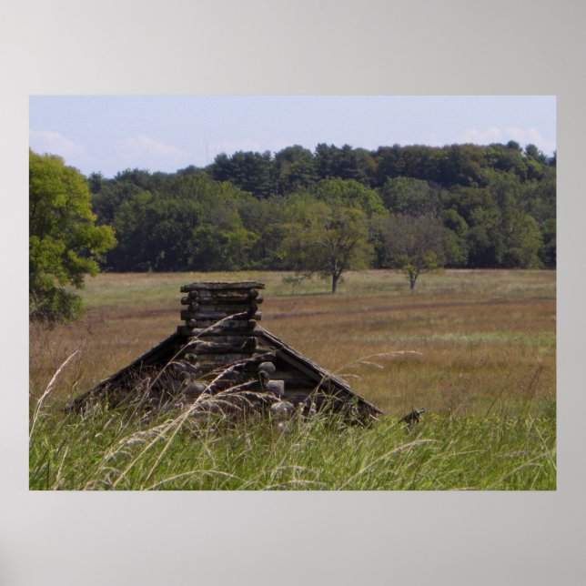 Valley Forge, PA Log Cabin Poster (Framsidan)