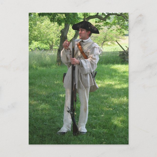 Valley Forge Reenaction Postcard Vykort (Framsida)