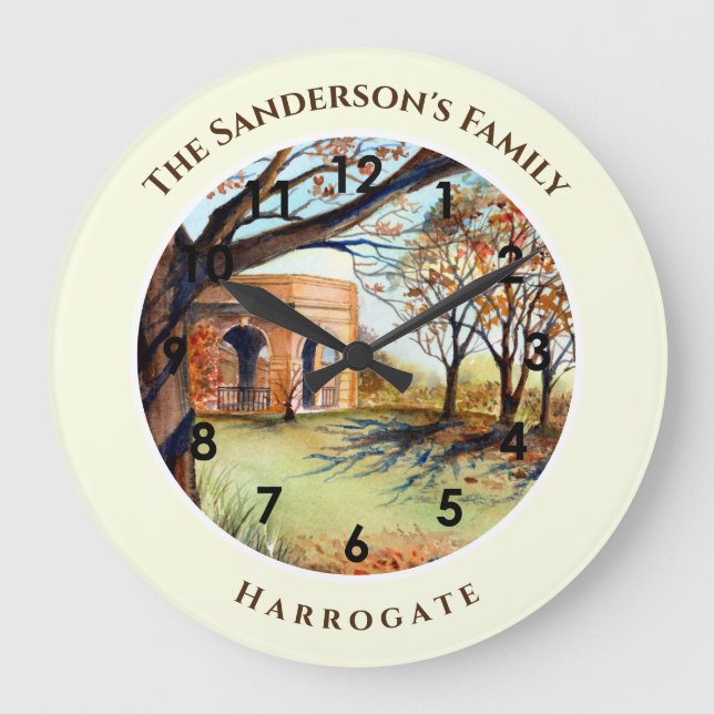 Valley Gardens Harrogate Yorkshire England Stor Klocka (Framsida)