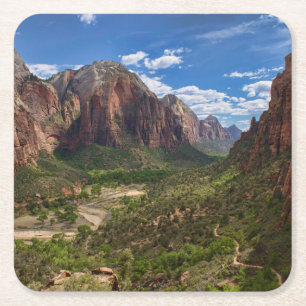 Valley i nationalparken Zion Underlägg Papper Kvadrat