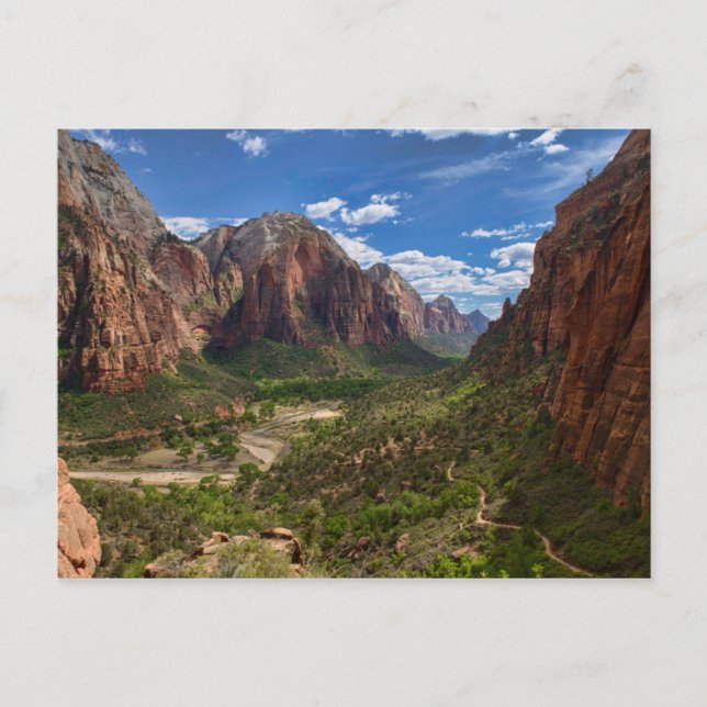 Valley i Zion nationalpark Vykort (Framsida)