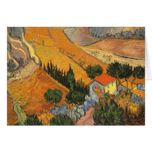Valley med Plowman av Vincent van Gogh Hälsningskort