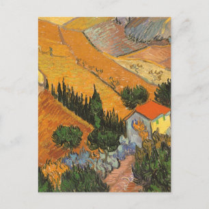 Valley med Plowman av Vincent van Gogh Vykort