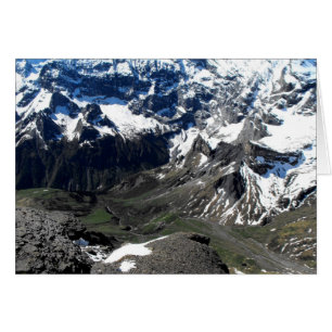 Valley nära Schilthorn-berget Hälsningskort