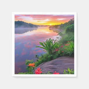 Valley-naturen utanför landskapet Lugn Tranquil Ar Pappersservett