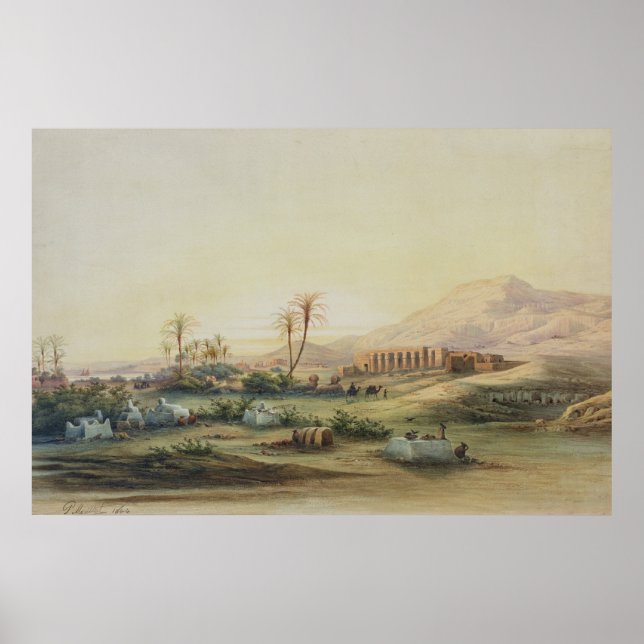 Valley Nile med Ruins från Temple of Poster (Framsidan)