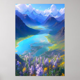 Valley of Azure Sjö Poster