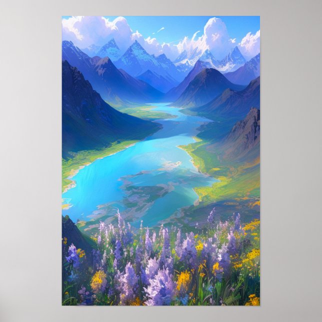 Valley of Azure Sjö Poster (Framsidan)