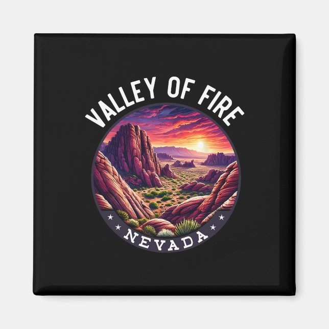 Valley of Fire Hiking Souvenir Magnet (Framsidan)