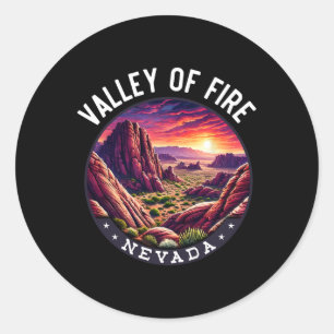 Valley of Fire Hiking Souvenir Runt Klistermärke