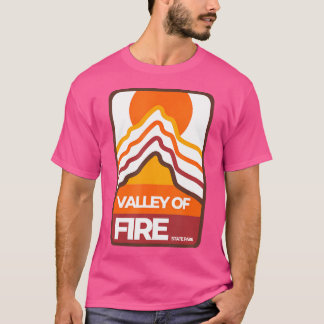 Valley of Fire Nevada Retro Minimal Mountain Hikin T Shirt