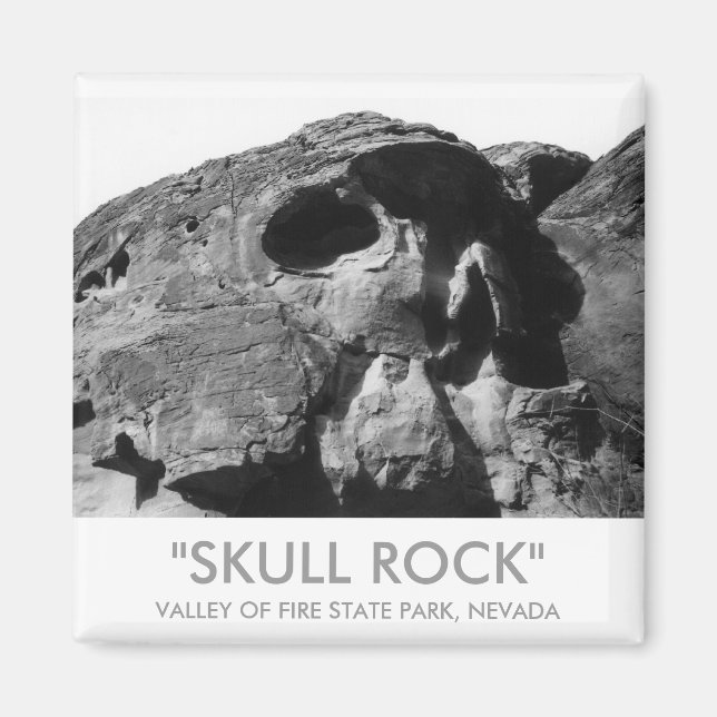 Valley of Fire Skull Sten Magnet (Framsidan)