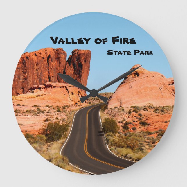 Valley of Fire State Park Nevada America USA Stor Klocka (Framsida)