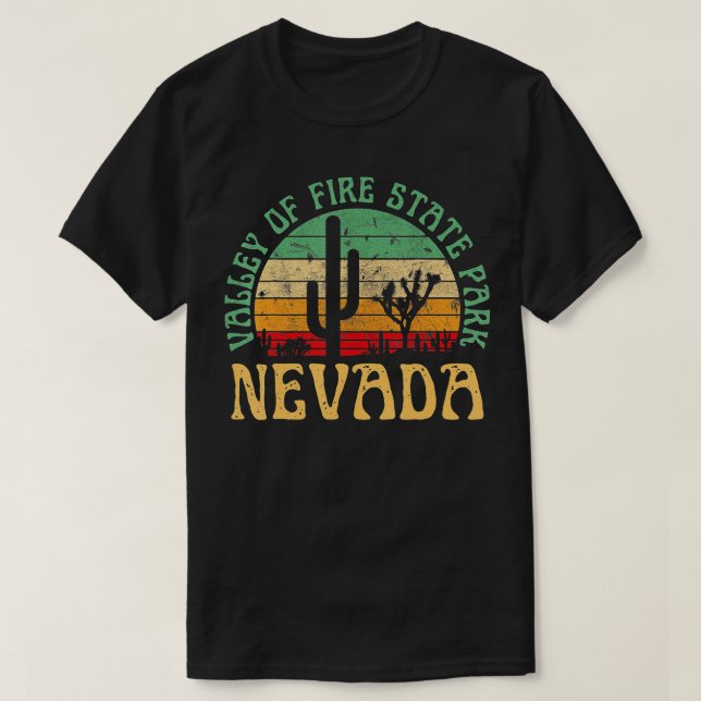 Valley of Fire State Park Nevada Desert Hiking Ret T Shirt (Design framsida)