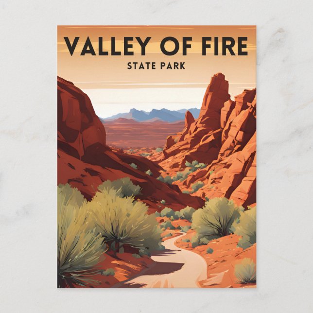 Valley of Fire State Park Vykort (Framsida)