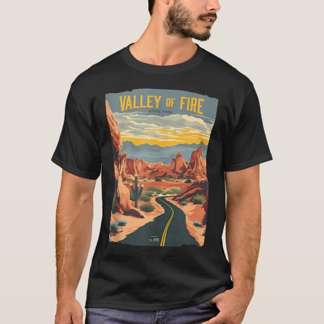 Valley Of Fire State T Shirt (Framsida)