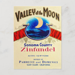 Valley of the Moon Zinfandel vykort