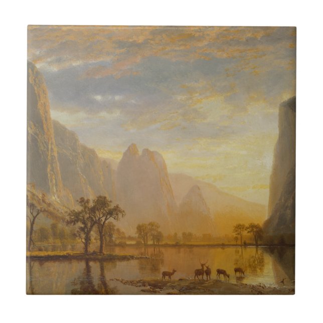 Valley of the Yosemite (1864) - Albert Bierstadt Kakelplatta (Framsidan)