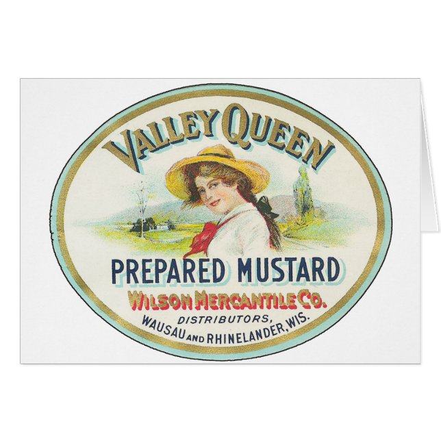 Valley Queen Prepared Mustard Hälsningskort (Framsidan Horizontal)