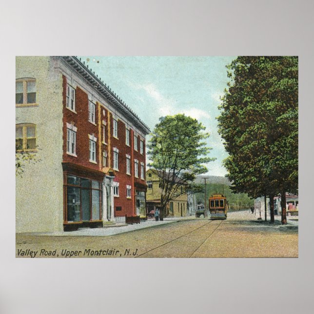 Valley Rd., Upper Montclair NJ 1911 Vintage Poster (Framsidan)