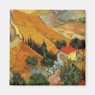 Valley with Plowman (F727)Van Gogh Fine Art Magnet