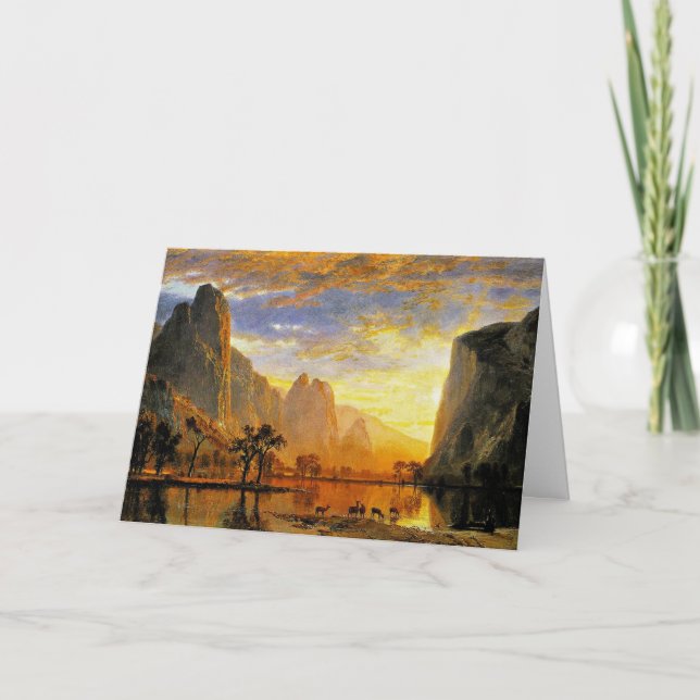Valley Yosemite av Albert Bierstadt Kort (Framsida)