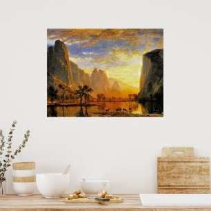 Valley Yosemite av Albert Bierstadt Poster